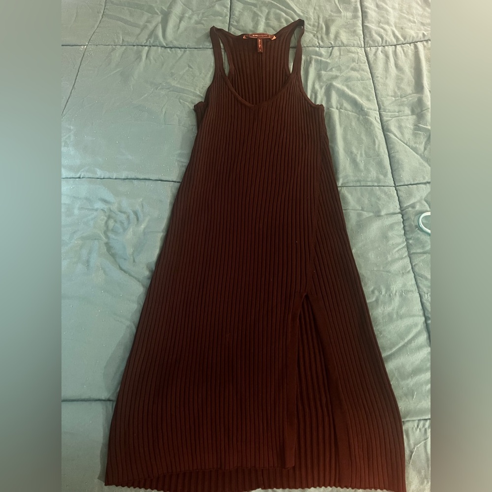 Black BCBG midi dress with slit